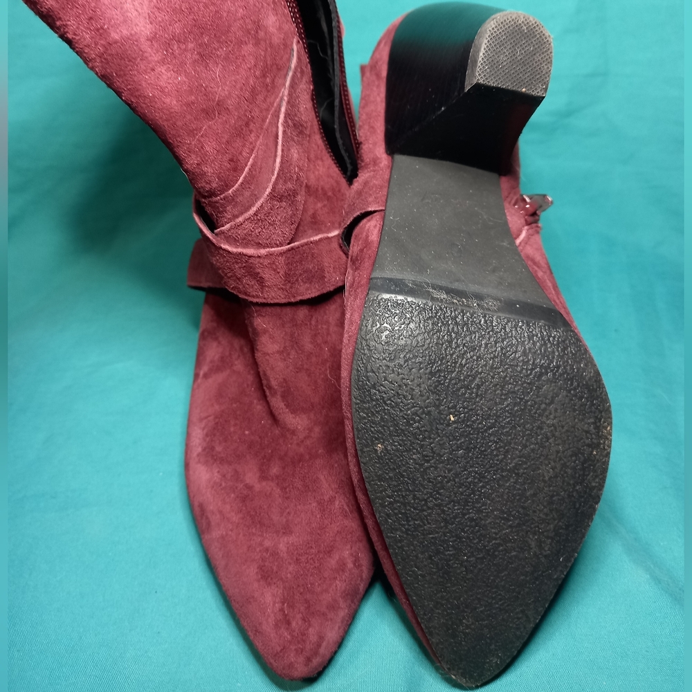 Wine Color Booties - Picture 4 of 6